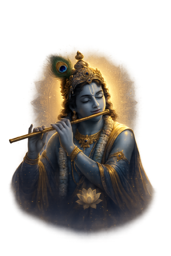 Lord Krishna playing the flute